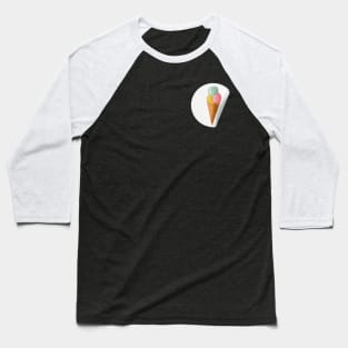 Sticker with three ice cream scoops Baseball T-Shirt